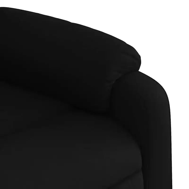 Fauteuil inclinable de massage électrique - Tissu noir avec massage par vibration, réglage électrique du repose-pieds/dossier
