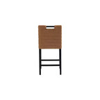 Tabouret de comptoir en similicuir végane couleur cognac