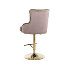 Tabouret de bar ou de comptoir réglable en velours rose