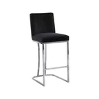 Black Velvet Counter Stool