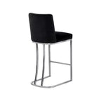 Tabouret de comptoir en velours noir