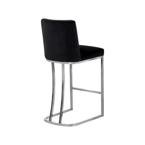 Tabouret de comptoir en velours noir
