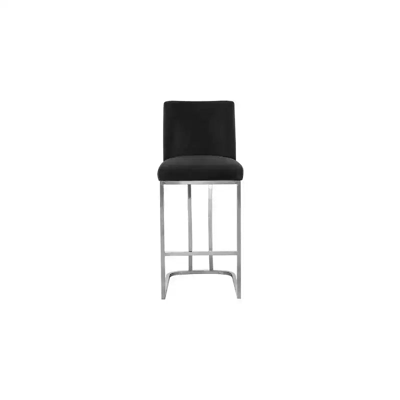 Tabouret de comptoir en velours noir