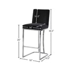 Tabouret de comptoir en velours noir