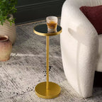 Table d'appoint ronde - Or/Miroir