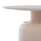 Table d'appoint haute en céramique - Beige, Ronde