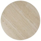Table d'appoint haute en céramique - Beige, Ronde