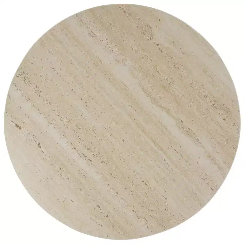 Table d'appoint haute en céramique - Beige, Ronde