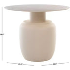 Table d'appoint haute en céramique - Beige, Ronde