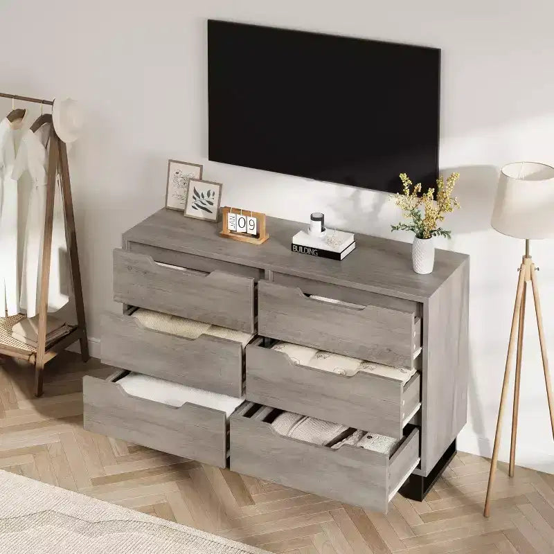 Commode à 6 tiroirs - Rangement polyvalent pour toutes les pièces