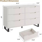 Commode à 6 tiroirs - Rangement polyvalent pour toutes les pièces