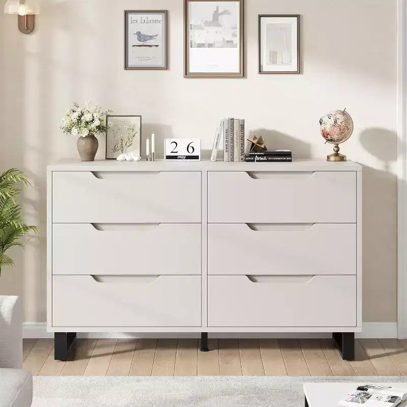 Commode à 6 tiroirs - Rangement polyvalent pour toutes les pièces