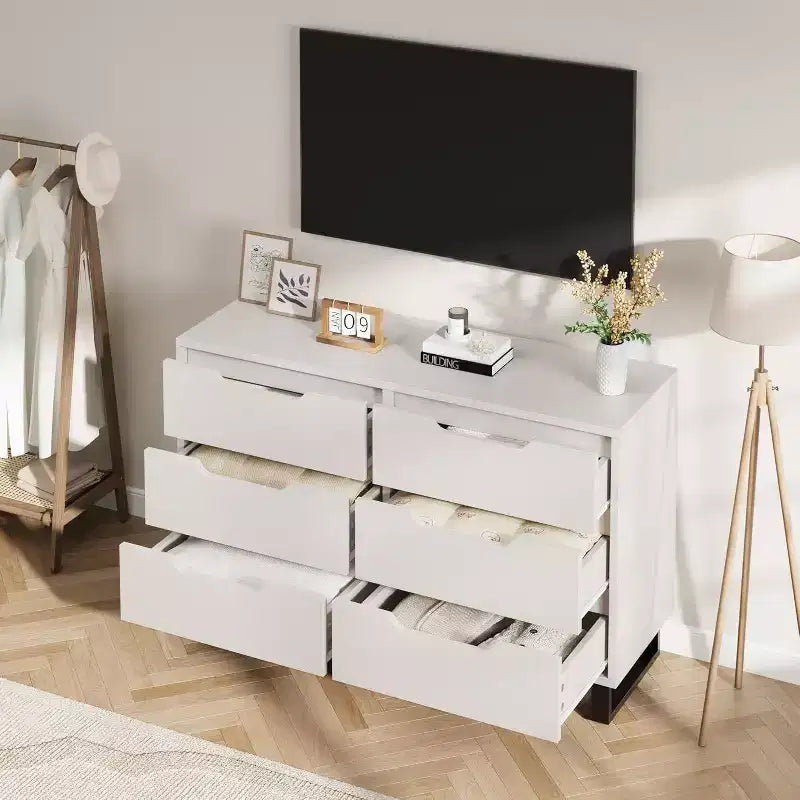 Commode à 6 tiroirs - Rangement polyvalent pour toutes les pièces