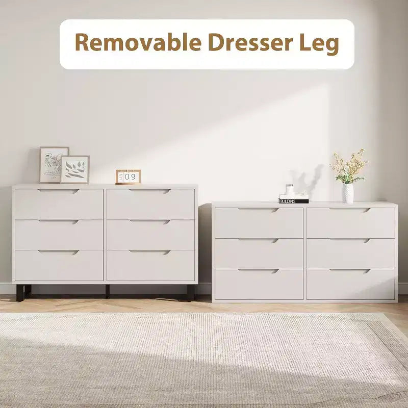 Commode à 6 tiroirs - Rangement polyvalent pour toutes les pièces