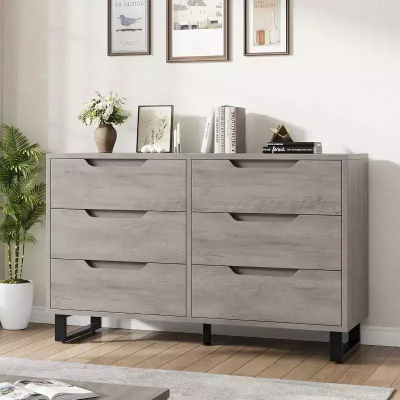 Commode à 6 tiroirs - Rangement polyvalent pour toutes les pièces