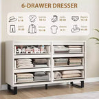 Commode à 6 tiroirs - Rangement polyvalent pour toutes les pièces