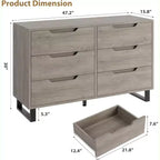 Commode à 6 tiroirs - Rangement polyvalent pour toutes les pièces