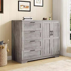 Armoire 2 portes avec 4 tiroirs et penderie