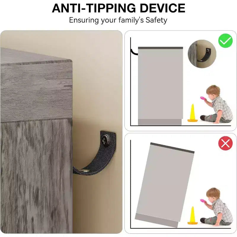 Armoire 2 portes avec 4 tiroirs et penderie