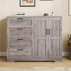 Armoire 2 portes avec 4 tiroirs et penderie