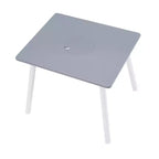 Ensemble table d'activités et 2 chaises VECELO avec rangement en filet dissimulé, mobilier de salle de jeux pour enfants, assemblage facile, blanc et gris
