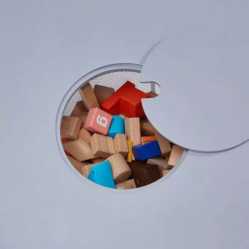 Ensemble table d'activités et 2 chaises VECELO avec rangement en filet dissimulé, mobilier de salle de jeux pour enfants, assemblage facile, blanc et gris