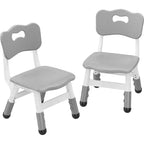 CuisinSmart Kids Chair 2 Pack, Height Adjustable Kid Chair, Toddler Chairs for Children Boys Girls Age 2-6, for Home, Family, Classroom, Nursery Grey
