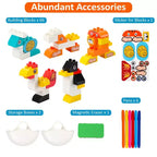 Table d'activités multifonctionnelle pour tout-petits, ensemble table et chaises pour enfants 4 en 1, plateau de jeu double face, pour blocs de construction, dessin, lecture, repas