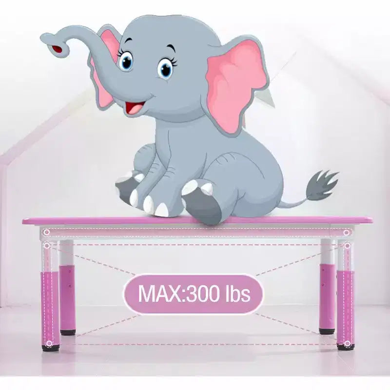 Ensemble de 47 tables et 6 chaises réglables en hauteur pour tout-petits avec pieds de table antidérapants et plateau de table graffitis pour organisateur