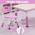 Ensemble de 47 tables et 6 chaises réglables en hauteur pour tout-petits avec pieds de table antidérapants et plateau de table graffitis pour organisateur