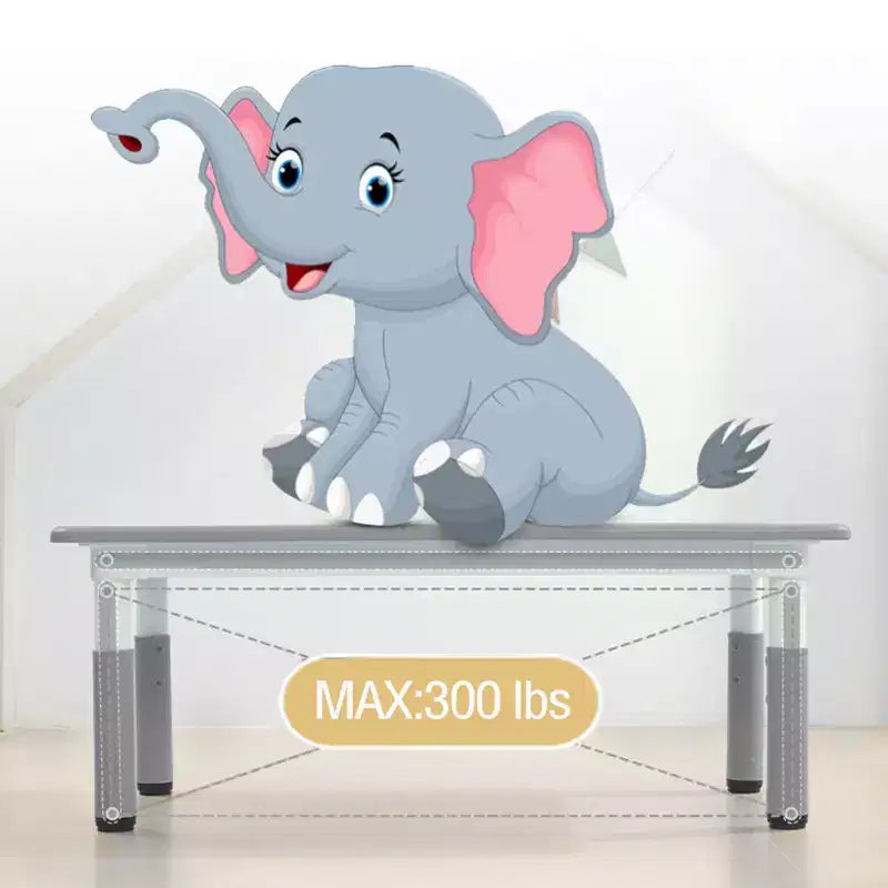 Ensemble de 47 tables et 6 chaises réglables en hauteur pour tout-petits avec pieds de table antidérapants et plateau de table graffitis pour organisateur