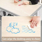 Ensemble de 47 tables et 6 chaises réglables en hauteur pour tout-petits avec pieds de table antidérapants et plateau de table graffitis pour organisateur