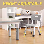 Ensemble de 47 tables et 6 chaises réglables en hauteur pour tout-petits avec pieds de table antidérapants et plateau de table graffitis pour organisateur