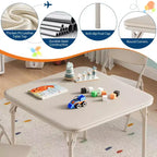Ensemble table et chaises pliantes 3 pièces pour enfants, ensemble table et chaises d'activités pour tout-petits pour salle à manger, garderie, salles de classe