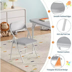 Ensemble table et chaises pliantes 5 pièces pour enfants, ensemble table et chaises d'activités pour tout-petits pour salle à manger, garderie, salles de classe