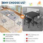 Ensemble table et chaises pliantes 5 pièces pour enfants, ensemble table et chaises d'activités pour tout-petits pour salle à manger, garderie, salles de classe