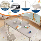 Ensemble table et chaises pliantes 5 pièces pour enfants, ensemble table et chaises d'activités pour tout-petits pour salle à manger, garderie, salles de classe