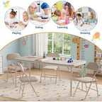 Ensemble table et chaises pliantes 5 pièces pour enfants, ensemble table et chaises d'activités pour tout-petits pour salle à manger, garderie, salles de classe