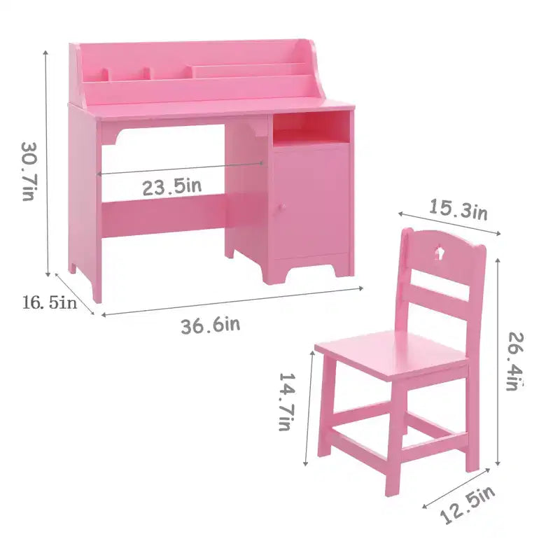 Bureau pour enfants - avec étagère, armoire de rangement, table d'écriture en bois, poste de travail informatique pour chambre à coucher et salle d'étude