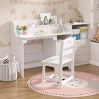 Bureau d'étude pour enfants, Meuble de rangement, Table d'écriture d'étude en bois pour enfants, Poste de travail informatique pour chambre d'enfant et salle d'étude
