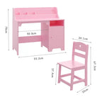 Bureau d'étude pour enfants, Meuble de rangement, Table d'écriture d'étude en bois pour enfants, Poste de travail informatique pour chambre d'enfant et salle d'étude