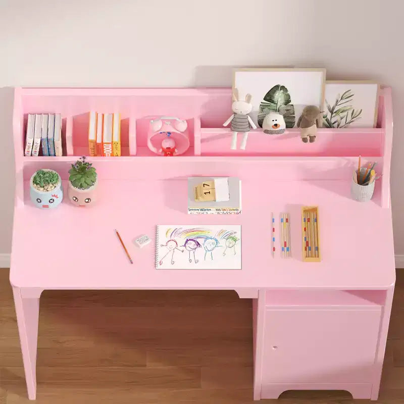 Bureau d'étude pour enfants, Meuble de rangement, Table d'écriture d'étude en bois pour enfants, Poste de travail informatique pour chambre d'enfant et salle d'étude