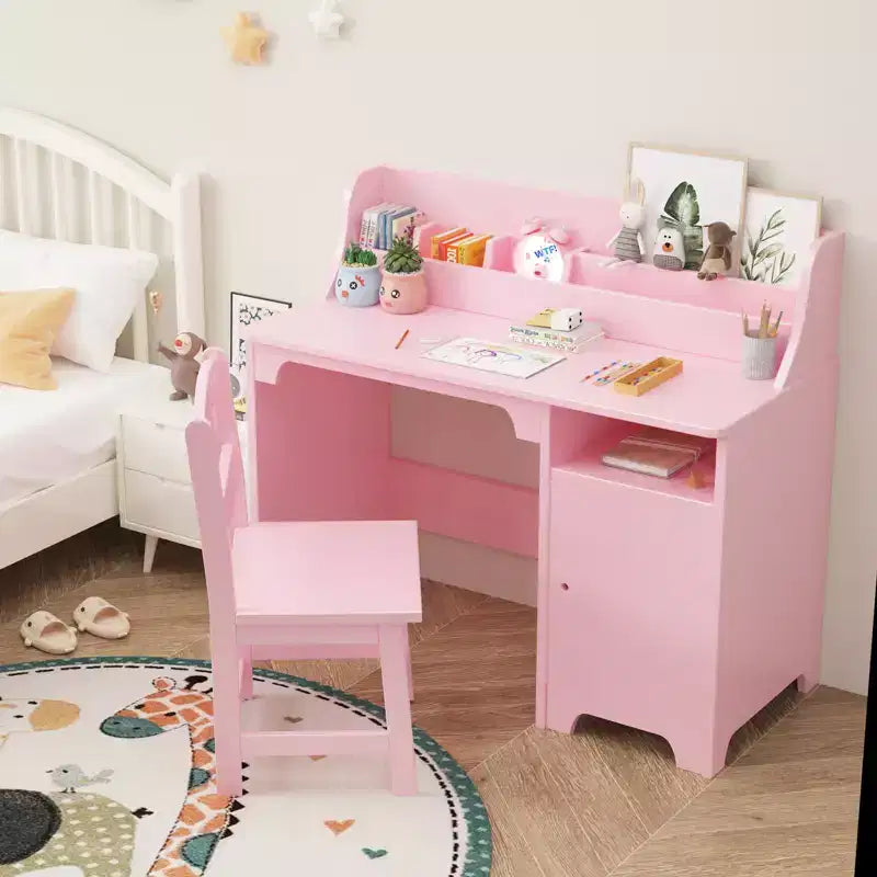 Bureau d'étude pour enfants, Meuble de rangement, Table d'écriture d'étude en bois pour enfants, Poste de travail informatique pour chambre d'enfant et salle d'étude
