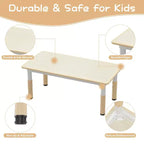 Ensemble Table et Chaises pour Enfants, Bureau d'Activités pour Enfants avec Plateau Anti-Graffiti Facile à Nettoyer et Pieds Antidérapants, Table Réglable en Hauteur et 4 Chaises