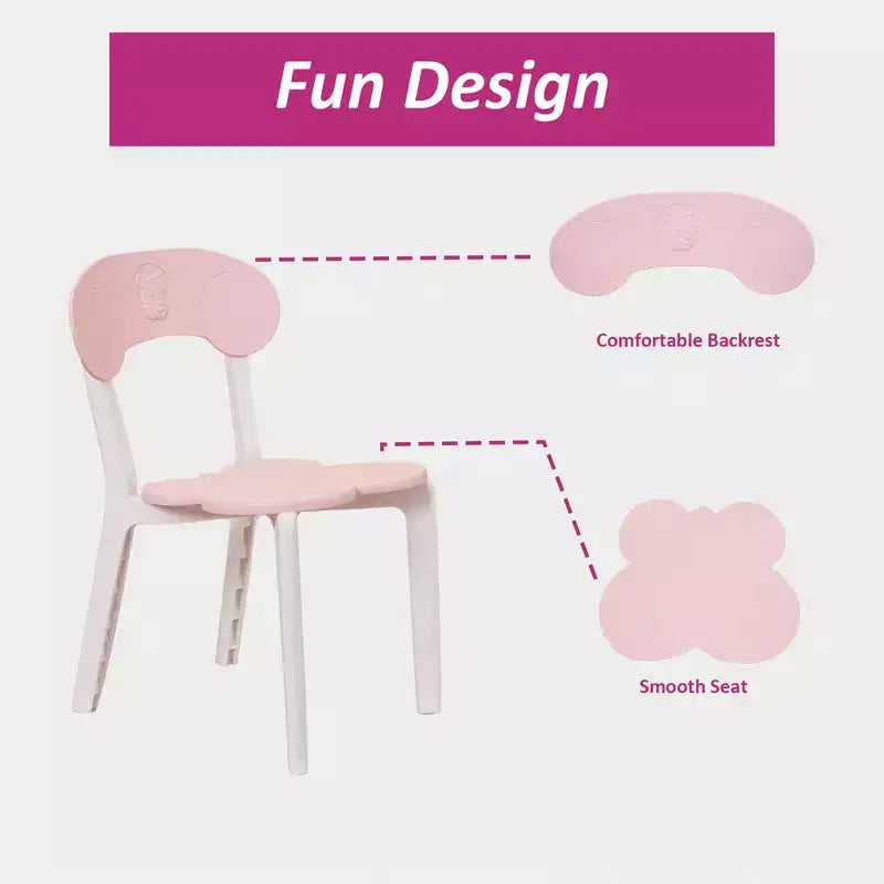 Ensemble Table et Chaises Enfants Presence, Ensemble Table et 2 Chaises pour Tout-Petits, Table d'Activités en Plastique pour Enfants