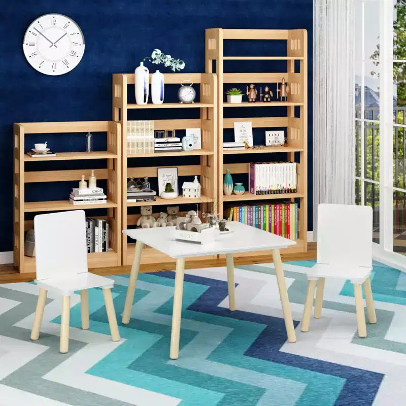Bibliothèque pour enfants à 3 niveaux, étagère à livres pour enfants, aide à organiser les chambres, les salles de jeux et les salles de classe, blanc