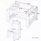 Ensemble de table et chaises pour enfants, table d'activités d'apprentissage moderne, table d'activités pour enfants avec plateau 2 en 1, mobilier de jeu pour jouer et dessiner