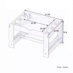 Table de jeu 2-en-1 pour enfants, table d'activités et d'apprentissage moderne avec 6 compartiments de rangement compatibles avec les blocs de construction, mobilier de jeu