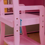COZONY Bureau et Chaise pour Enfants, Bureau d'étude en Bois avec Étagère, Tableau d'affichage, Tiroir, Armoire pour Garçons et Filles, Chaise Réglable, pour les 3-8 Ans
