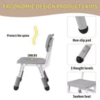 Table et 6 Chaises pour Enfants Réglables en Hauteur pour les 2-10 Ans, Supporte Jusqu'à 136 kg, Table Multi-Activités pour Enfants, pour Salles de Classe, Garderies, Maisons